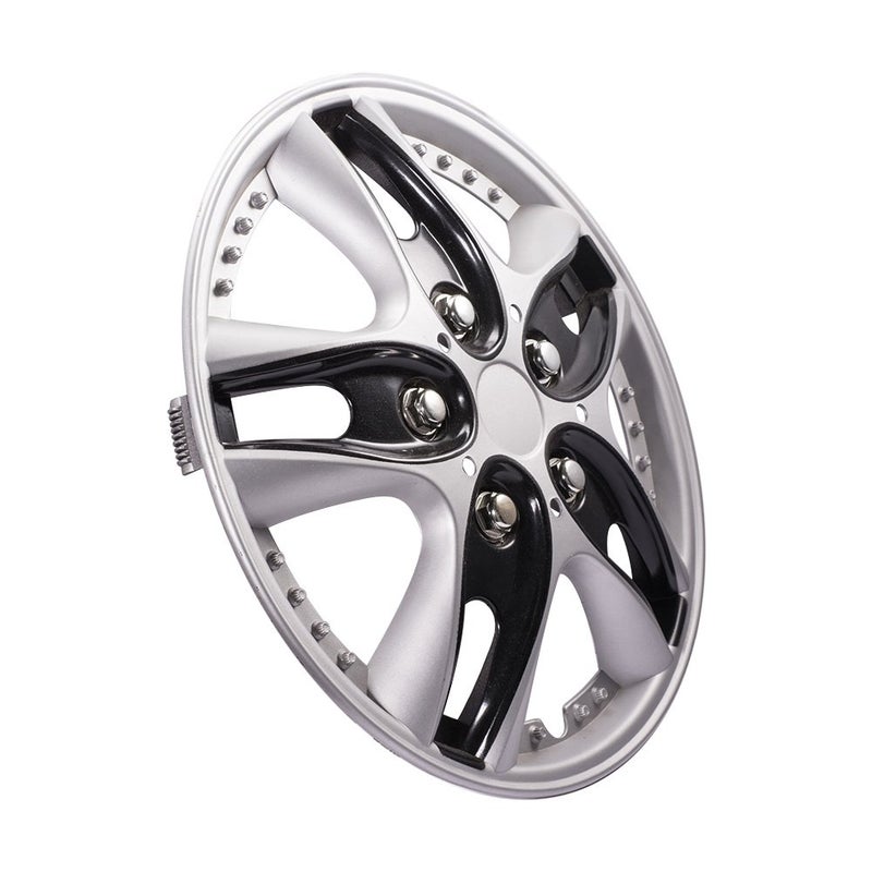 ATMOMO 12 Inch Black Hubcap Wheel Cover Replacement Car Vehicle Wheel Rim Skin Cover Pack of 4 - Image 2